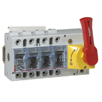 Выключатель-разъединитель Vistop - 160 A - 4П - рукоятка сбоку - красная рукоятка / желтая панель | код 022353 |  Legrand